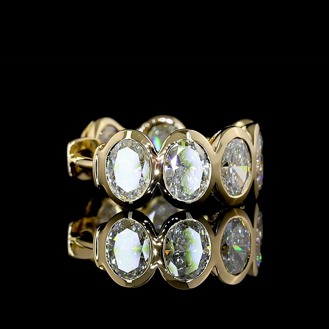 14kt Yellow Gold Lab Diamond Huggie Earrings