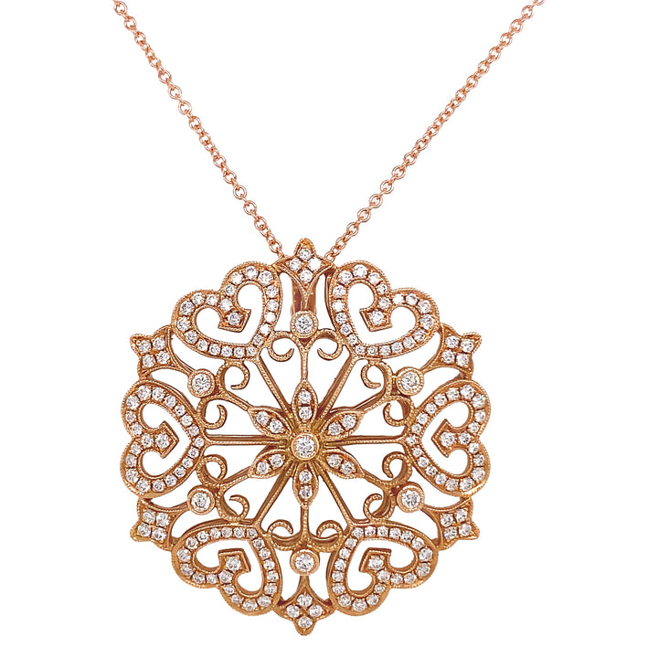 18kt Rose Gold Diamond Pendant