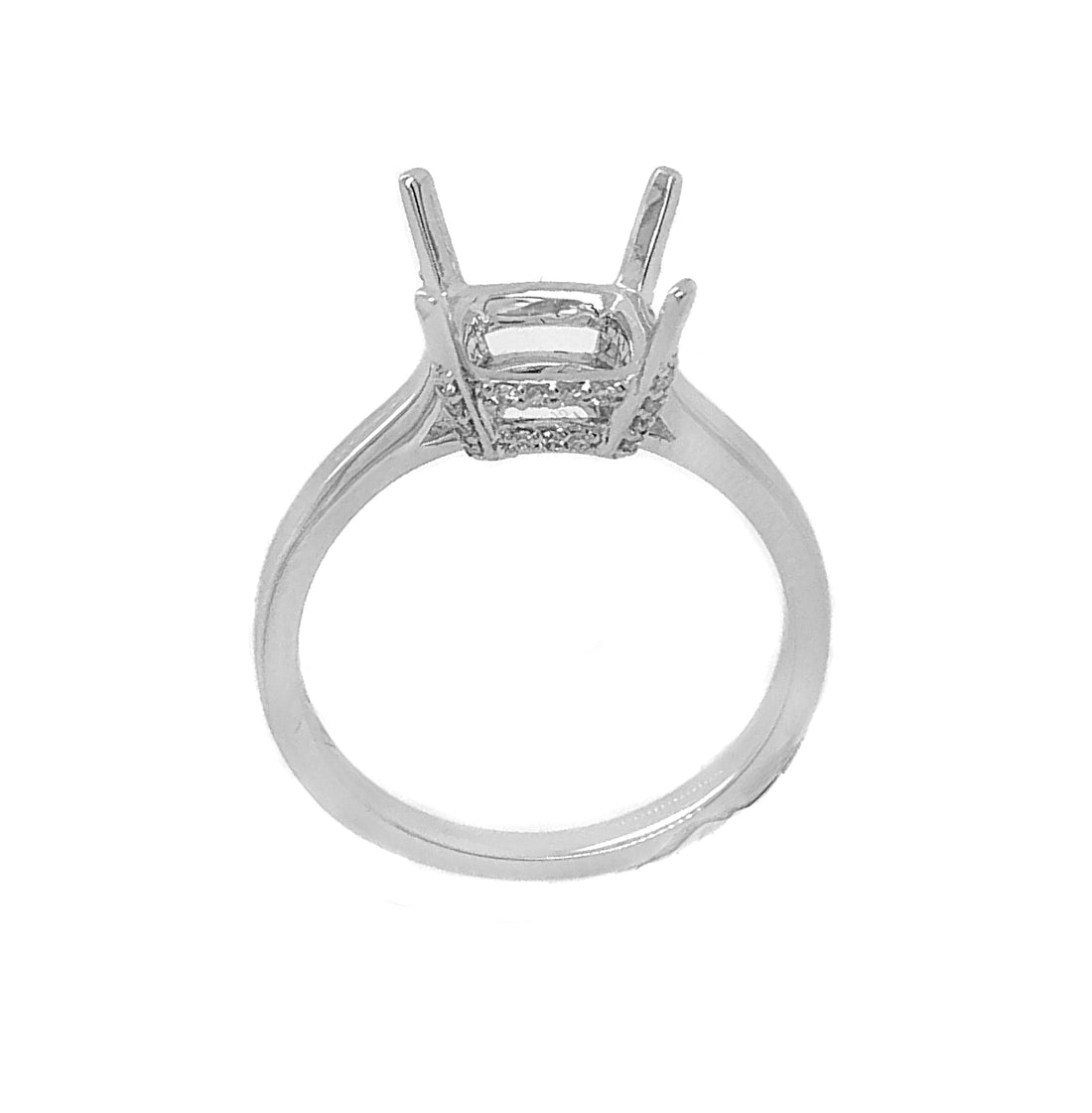 18kt White Gold Diamond Semi Mount