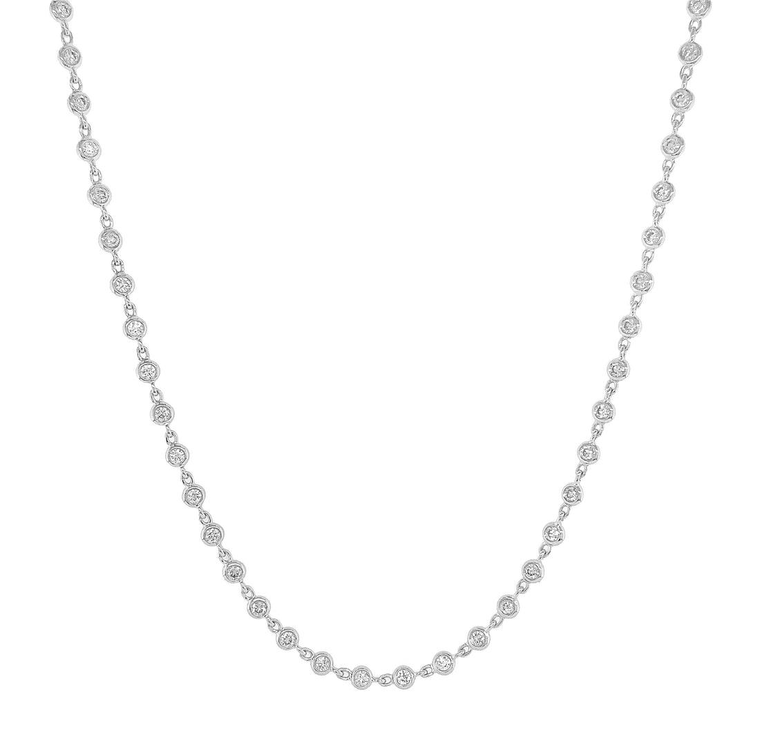 18kt White Gold Diamonds-by-the-inch Necklace