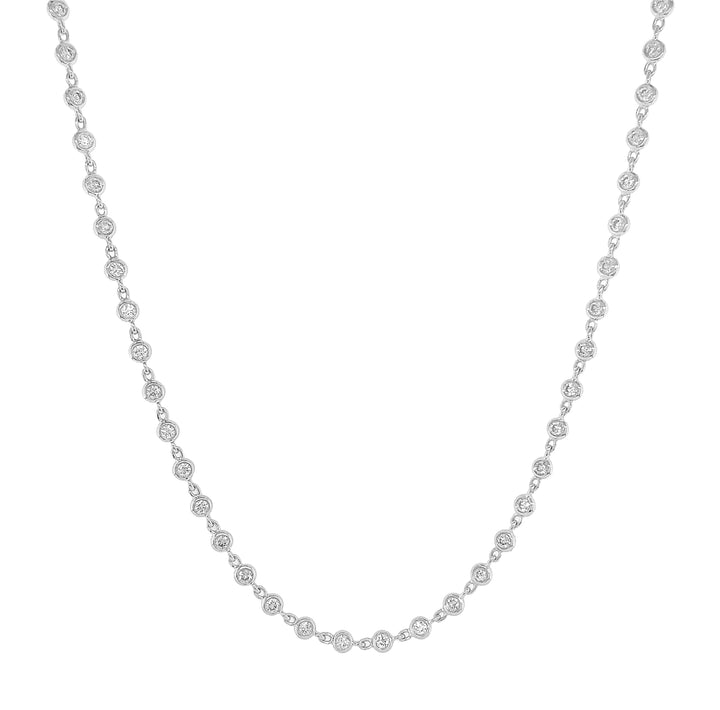 18kt White Gold Diamonds-by-the-inch Necklace