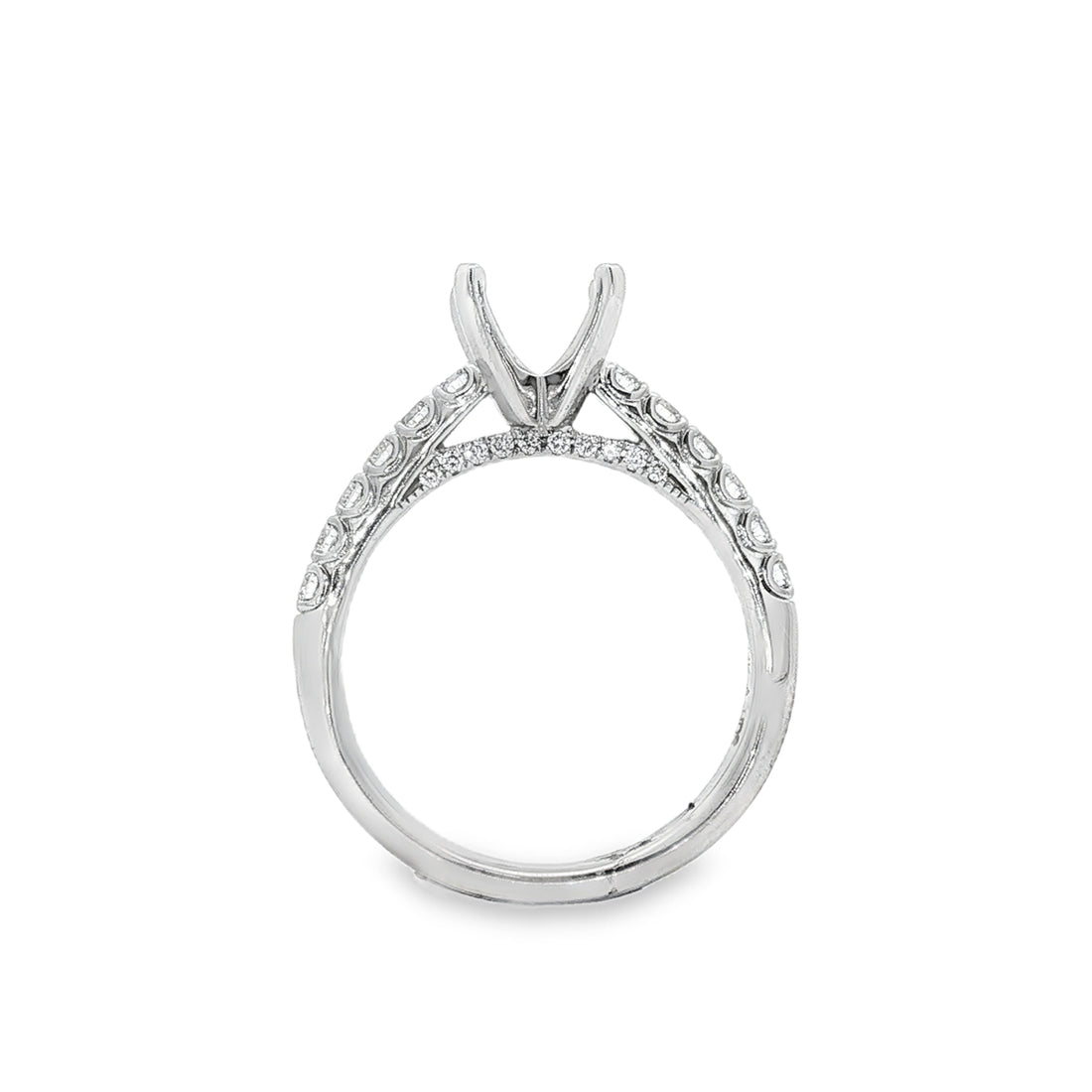 14kt White Gold Lab Diamond Semi-Mount