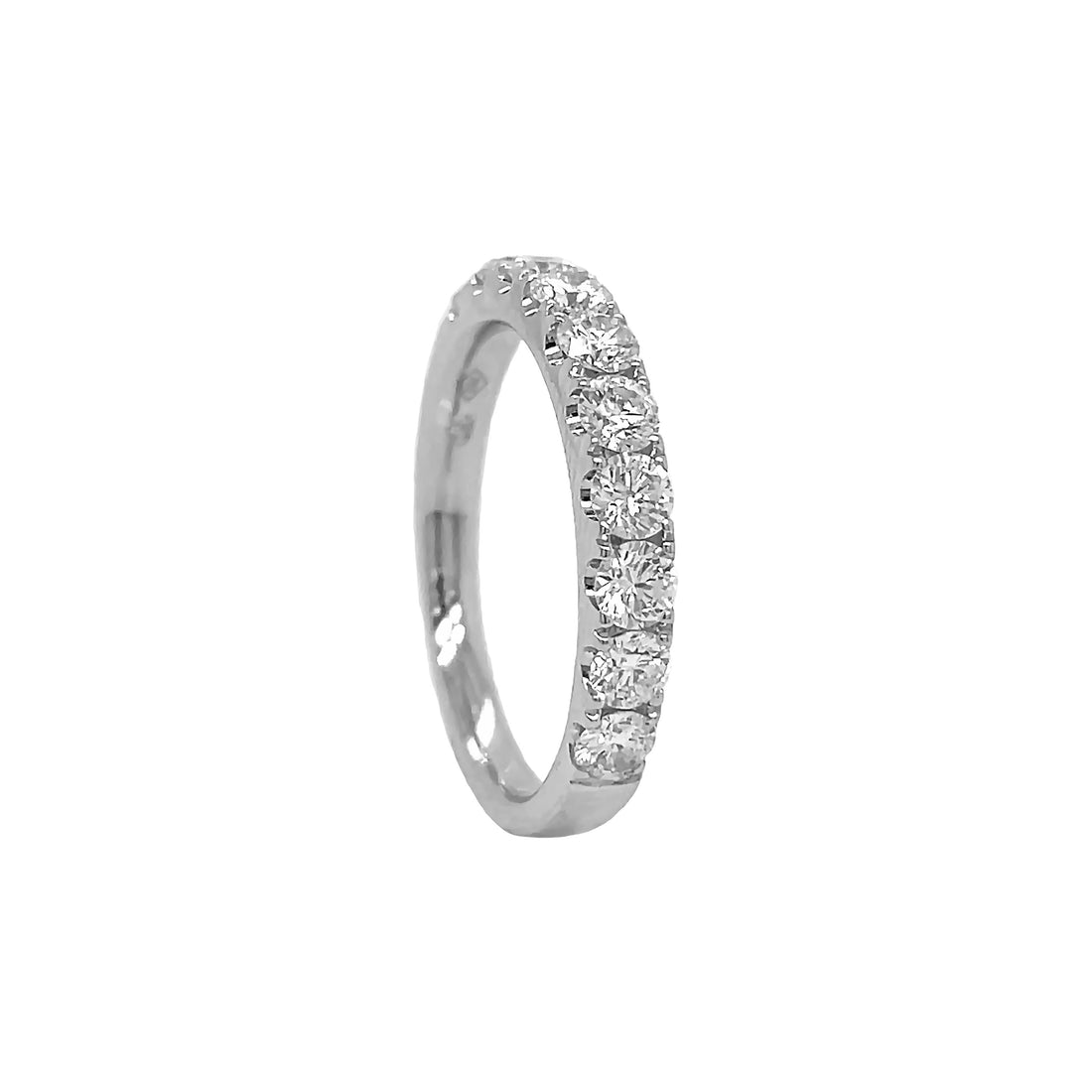 18kt White Gold Diamond Half-way Band