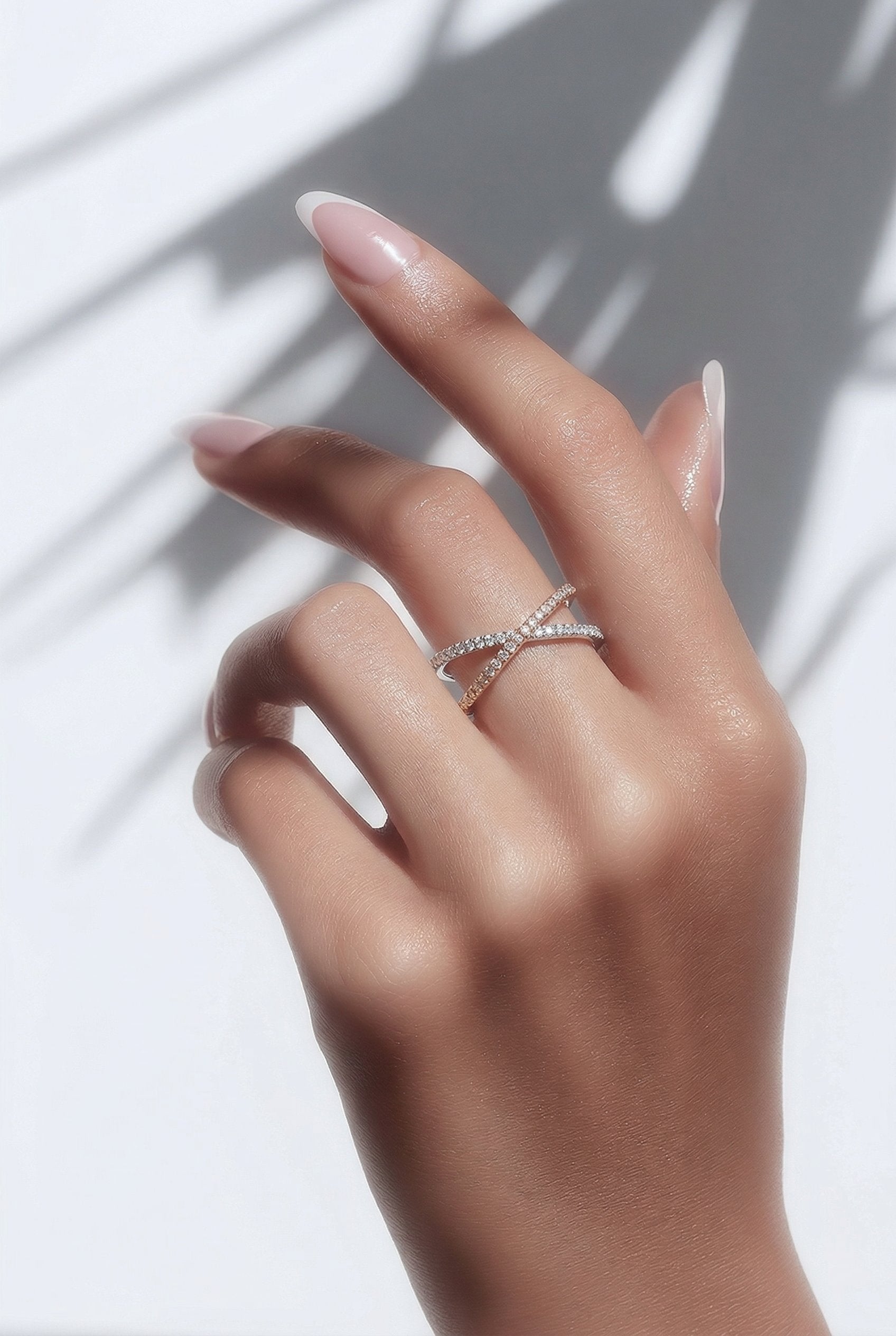 18kt Rose And White Gold Diamond Ring