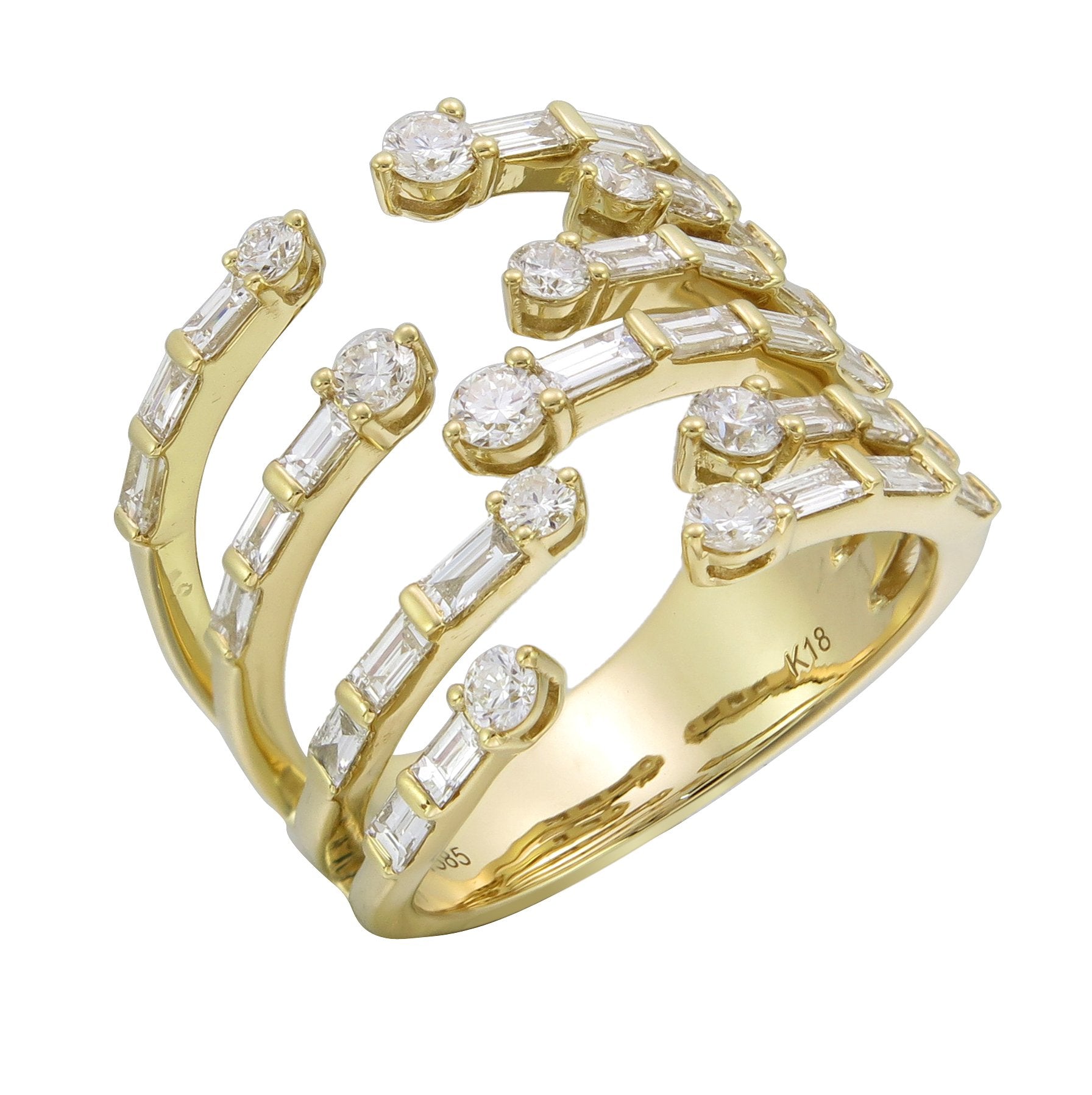 18kt Yellow Gold Diamond Ring