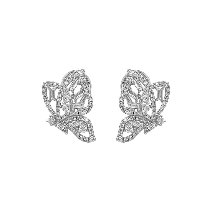 18kt White Gold Diamond Earrings