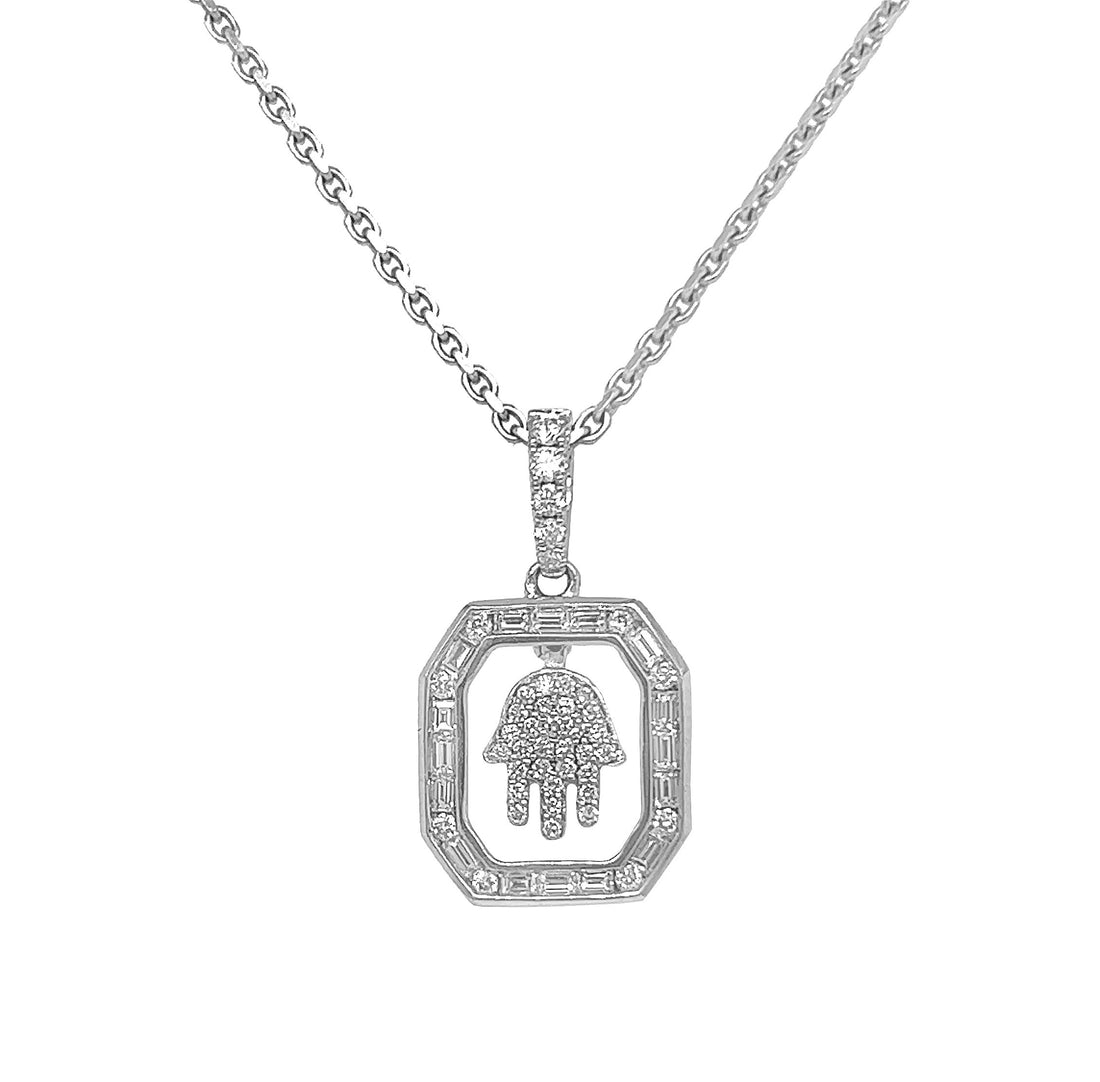 18kt White Gold Diamond Pendant