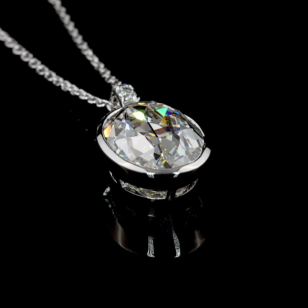 14kt White Gold Lab Diamond Pendant