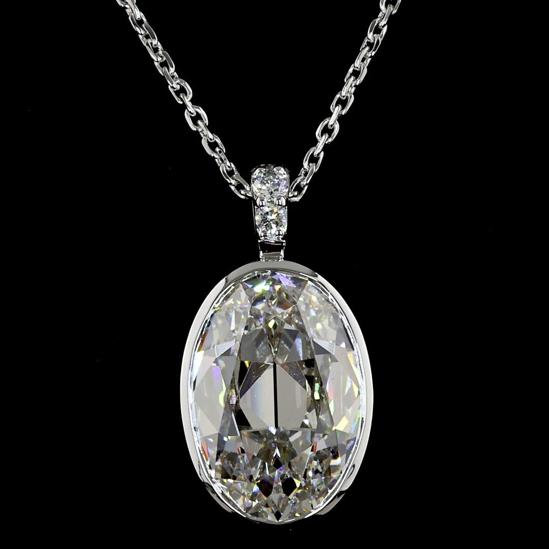 14kt White Gold Lab Diamond Pendant