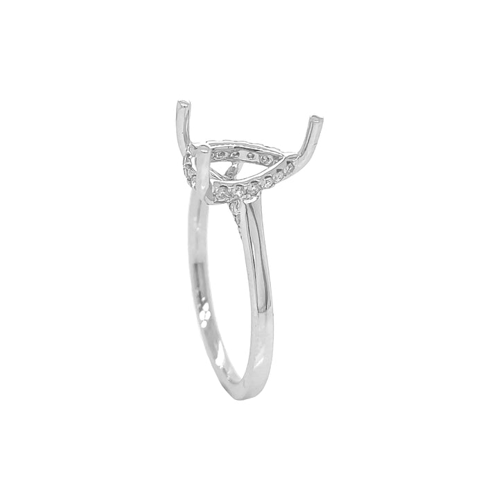 18kt White Gold Diamond Semi-mount