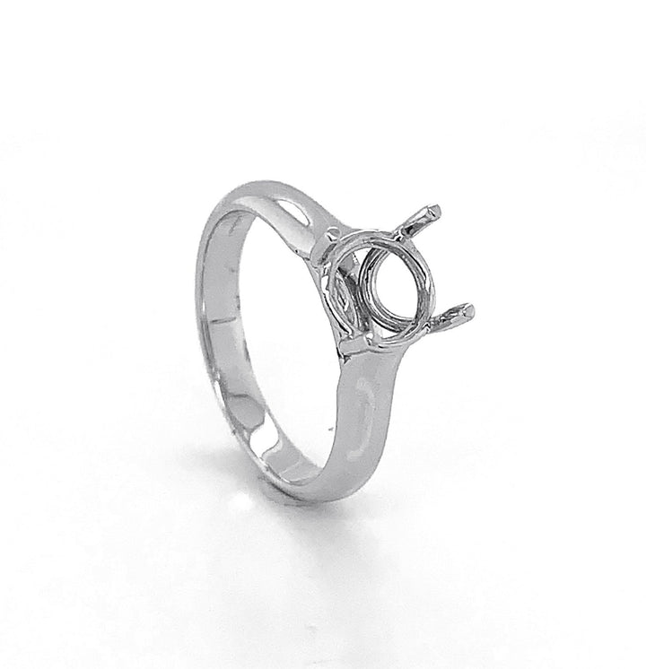 18kt White Gold Semi Mount