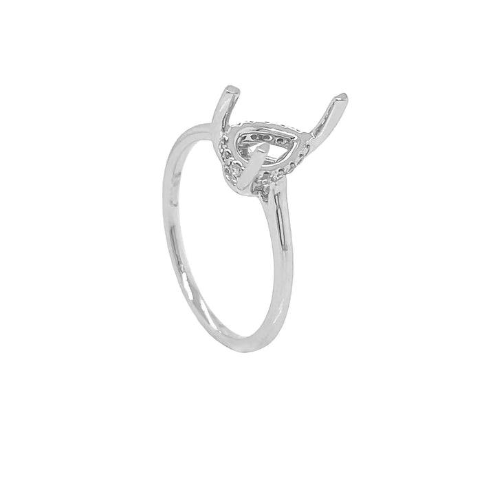 18kt White Gold Diamond Semi-mount