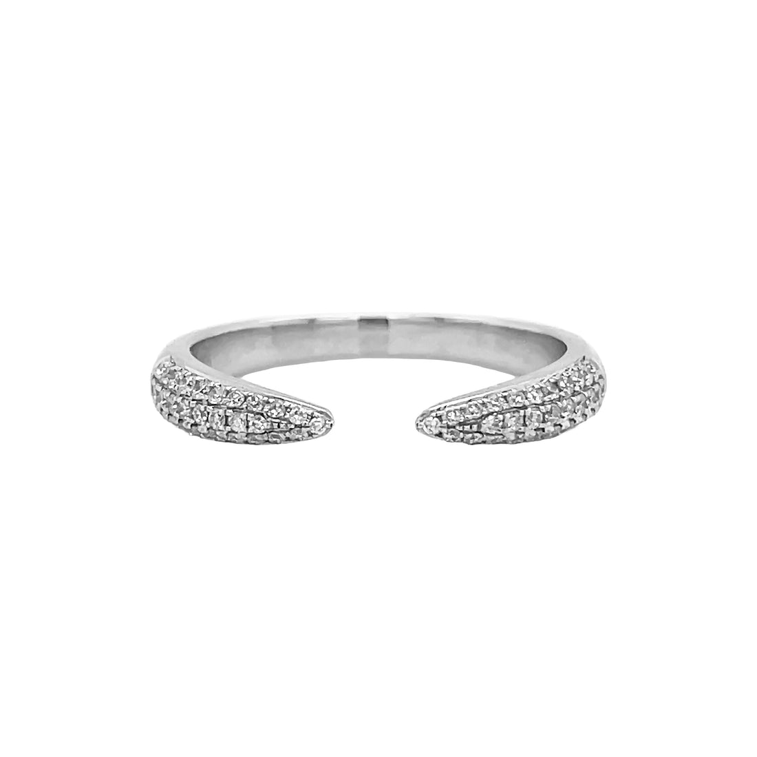 18kt White Gold Diamond Open Band