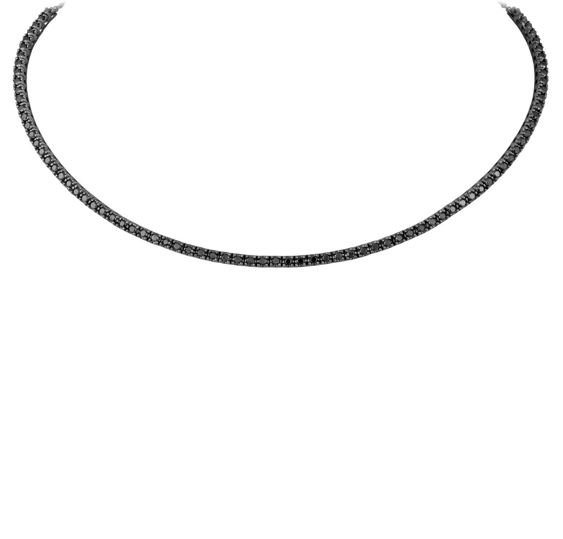 18kt Black Gold And Black Diamond Necklace