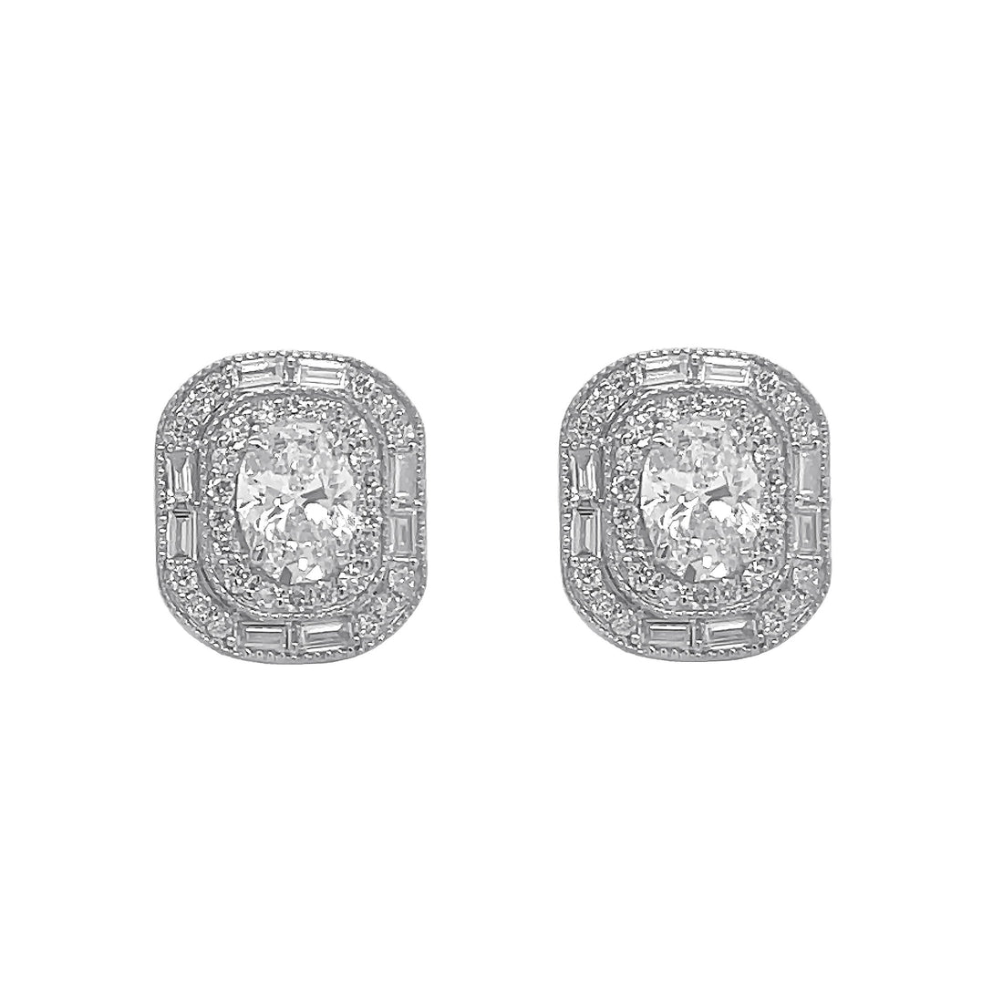 14kt White Gold Lab Diamond Earrings