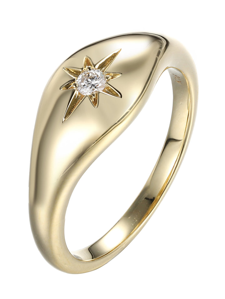 18kt Yellow Gold Diamond Ring