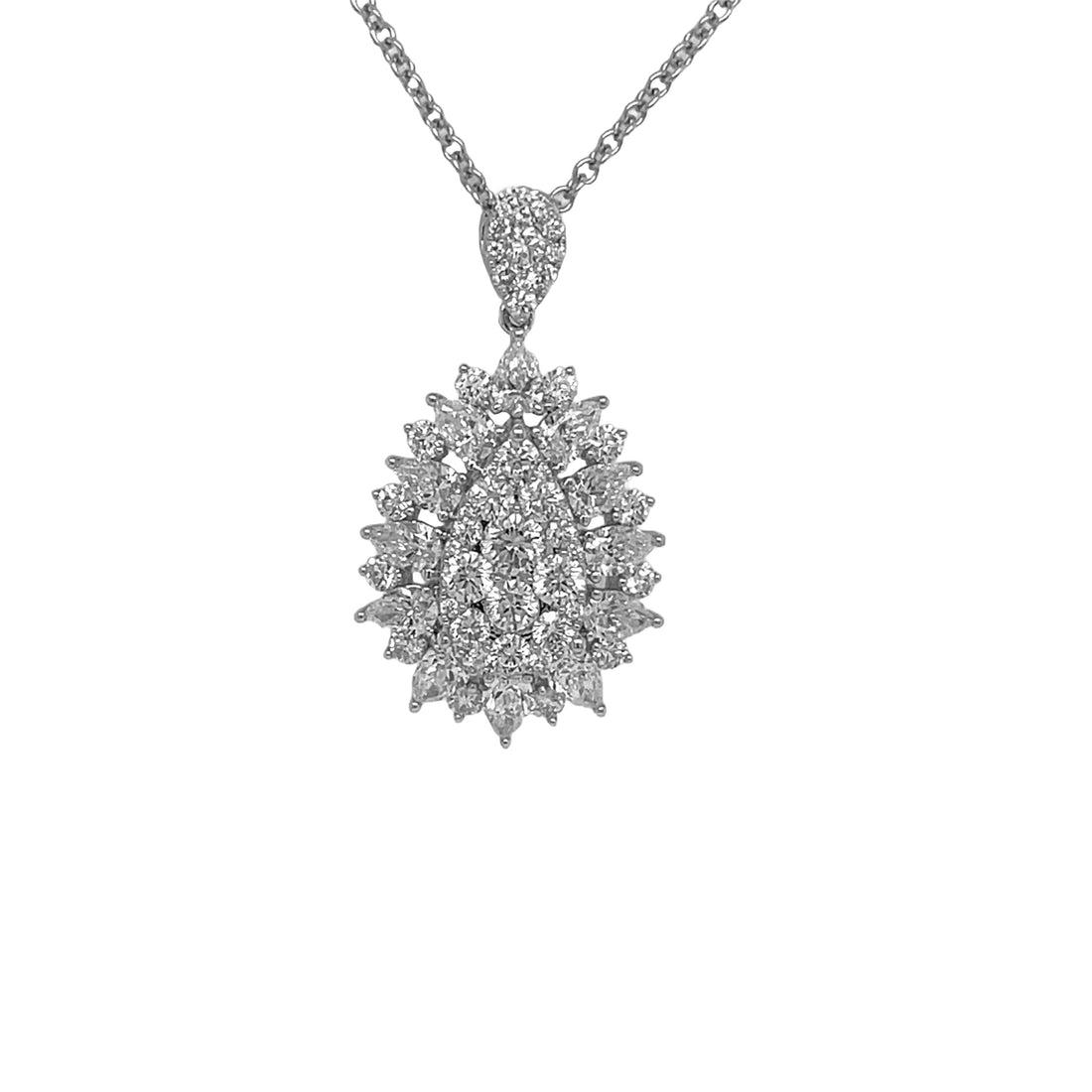 18kt White Gold Diamond Pendant