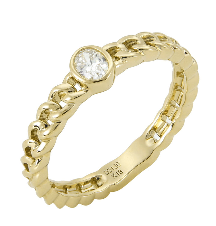 18kt Yellow Gold Diamond Ring