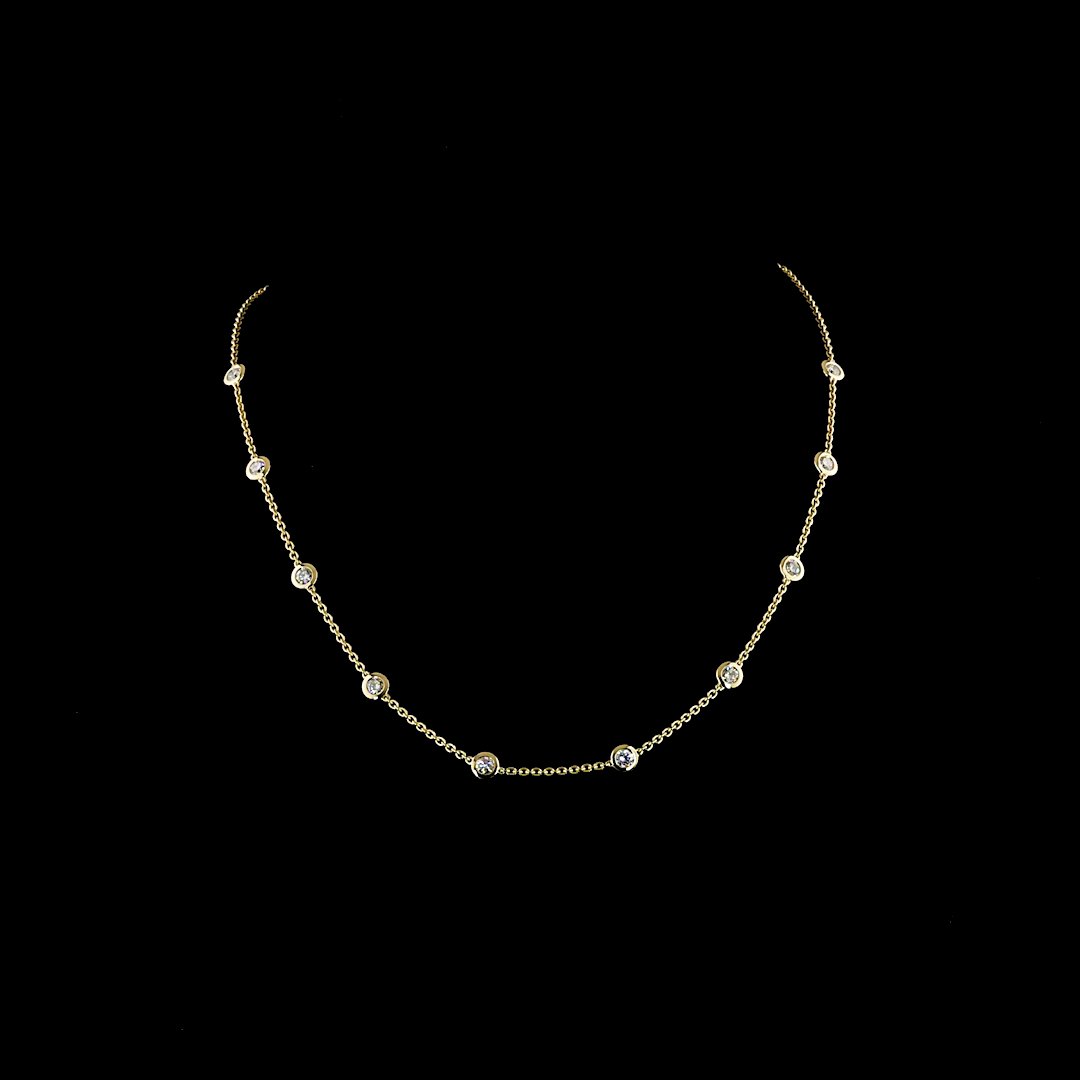 14kt Yellow Gold Lab Diamond Necklace
