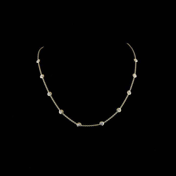 14kt Yellow Gold Lab Diamond Necklace