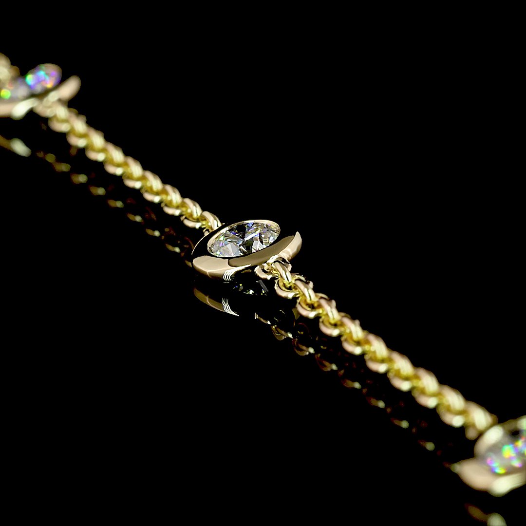 14kt Yellow Gold Lab Diamond Necklace