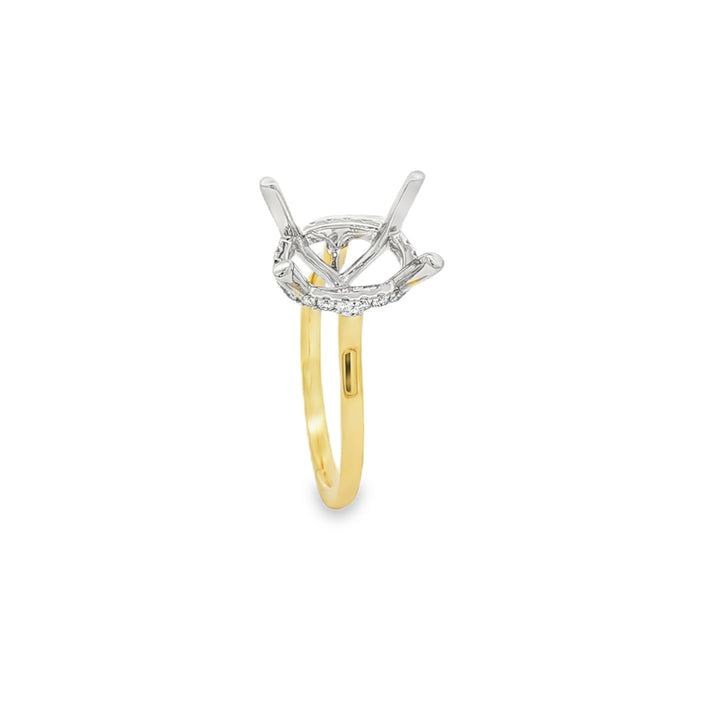 18kt Yellow And White Gold Diamond Semi-Mount