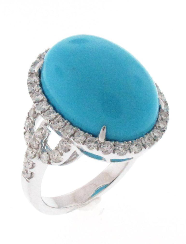 18kt White Gold Turquoise Ring