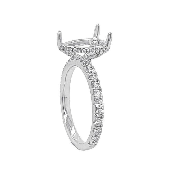 18kt White Gold Diamond Semi Mount