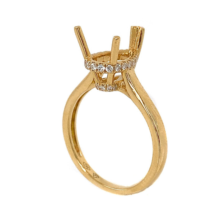 18kt Yellow Gold Diamond Semi-mount