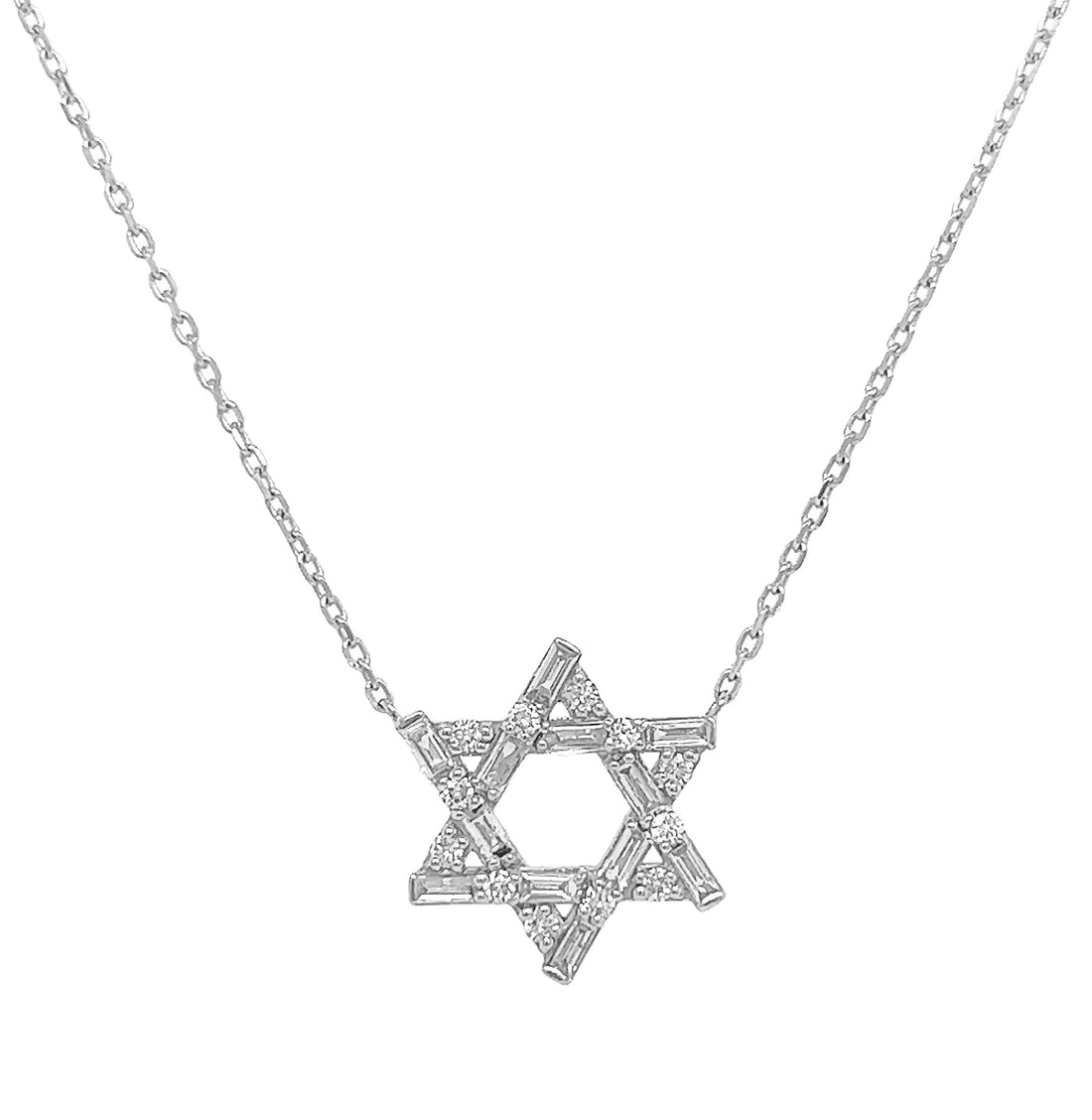 18kt White Gold Diamond Star Pendant
