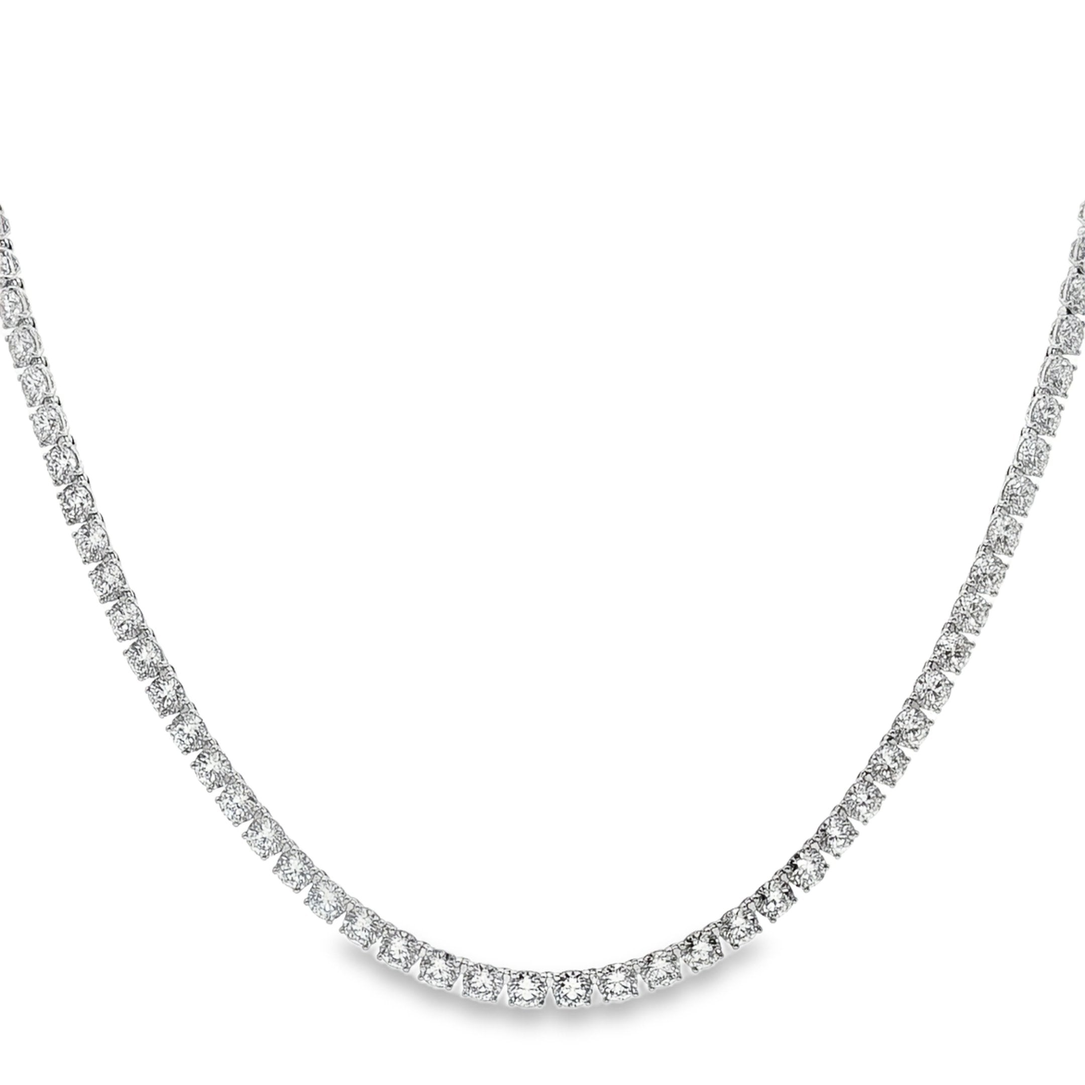 14kt White Gold Lab Diamond Tennis Necklace