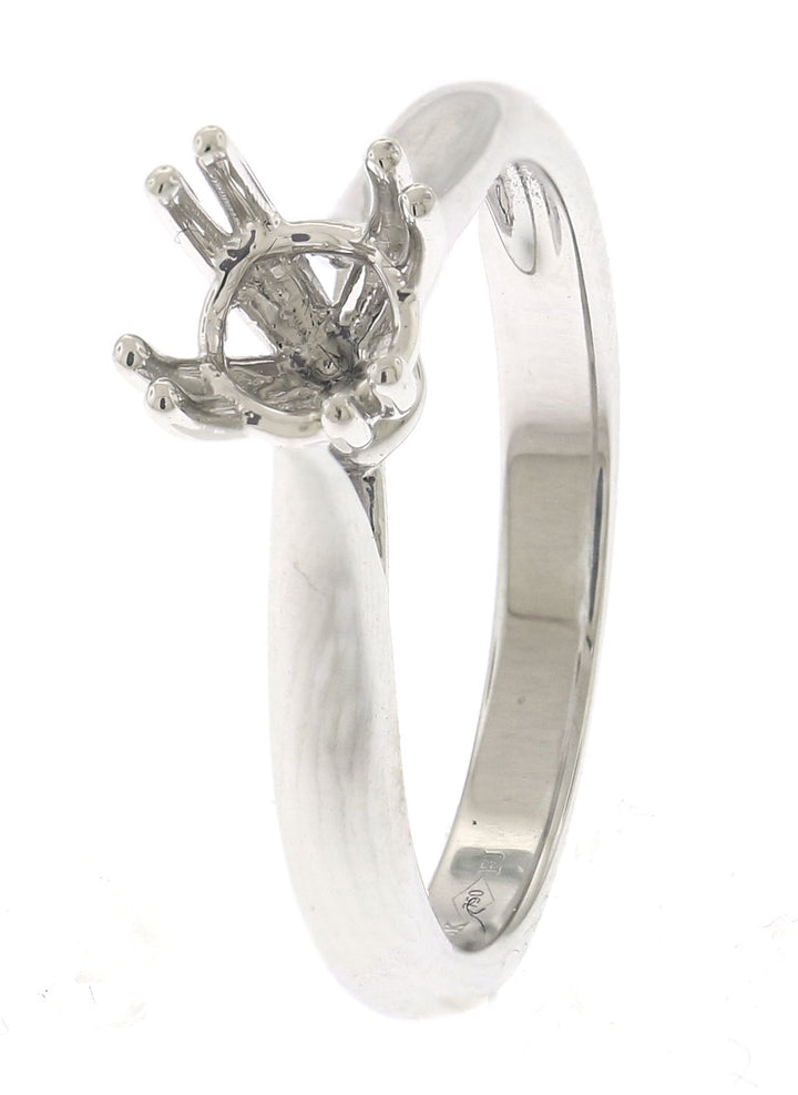 18kt White Gold Semi Mount