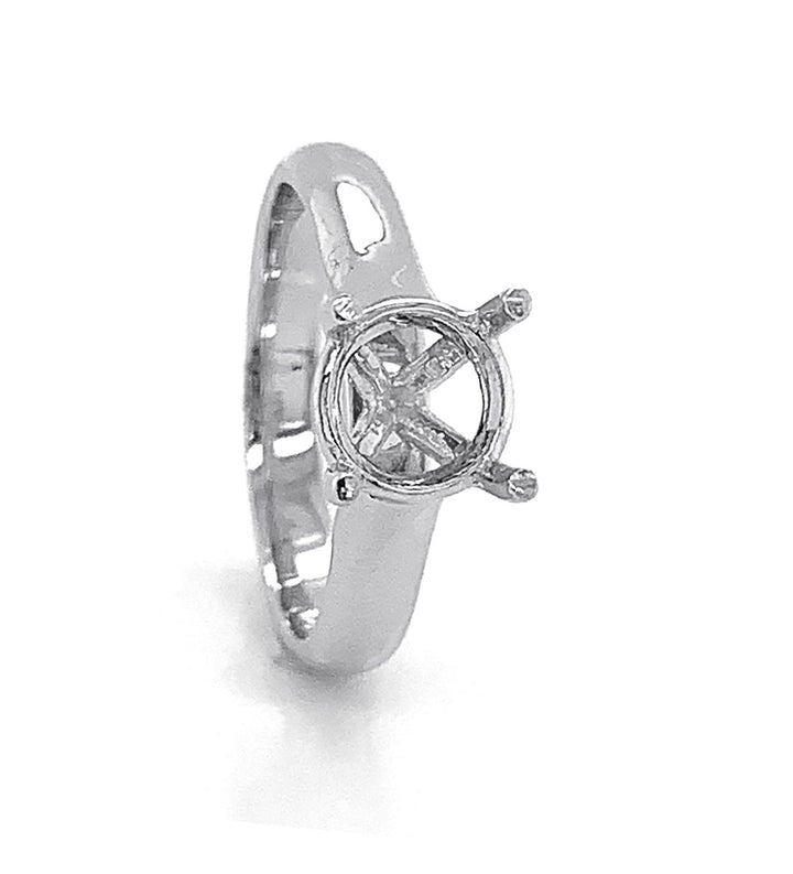 18kt White Gold Semi Mount