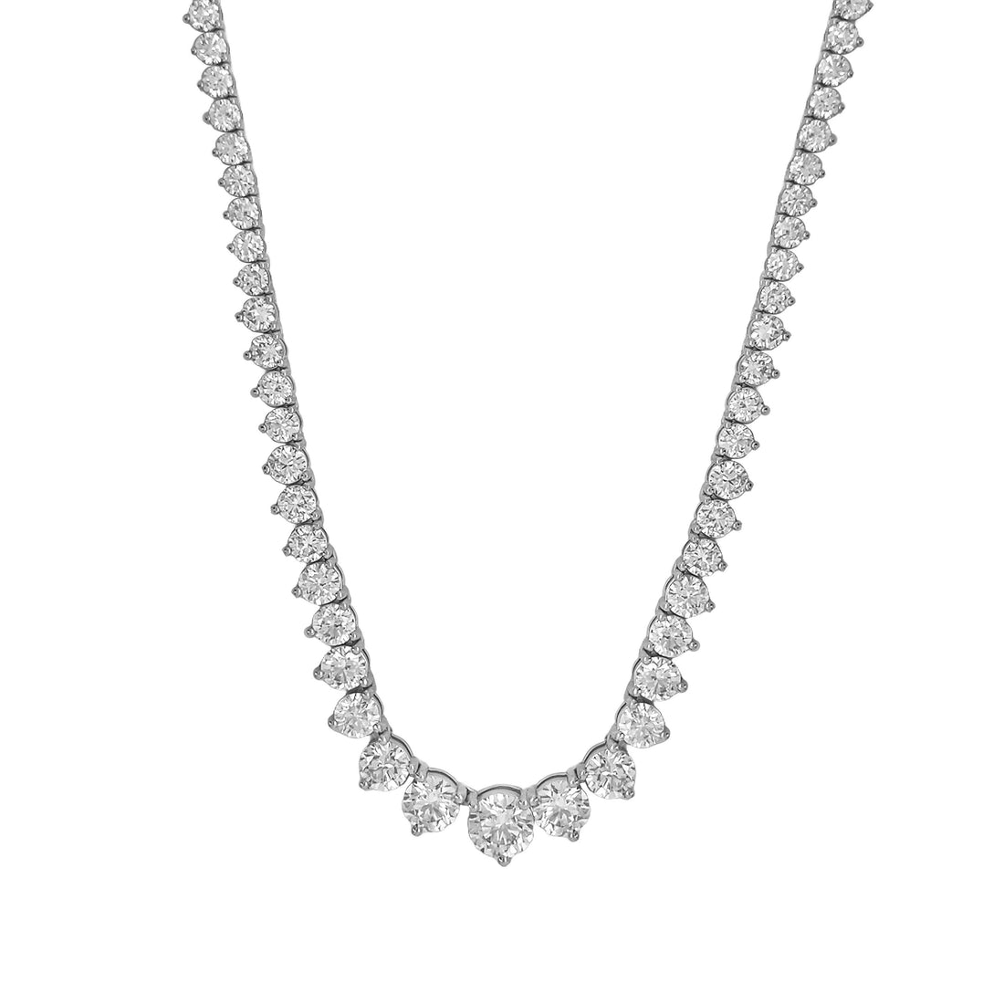 14kt White Gold Lab Diamond Tennis Necklace