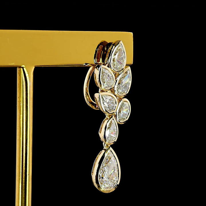 14kt Yellow Gold Lab Diamond Dangling Earring