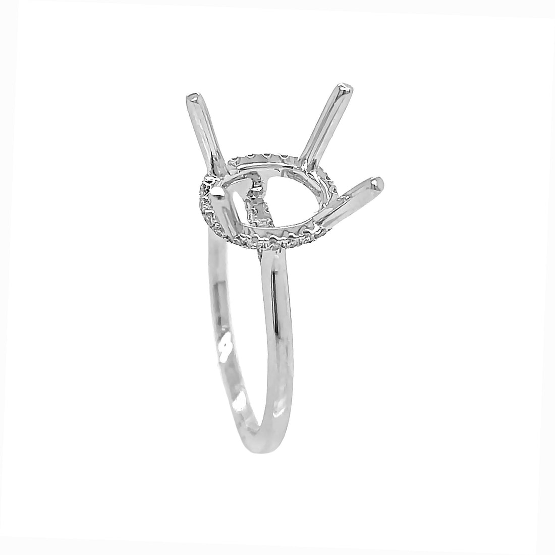 18kt White Gold Diamond Semi-mount