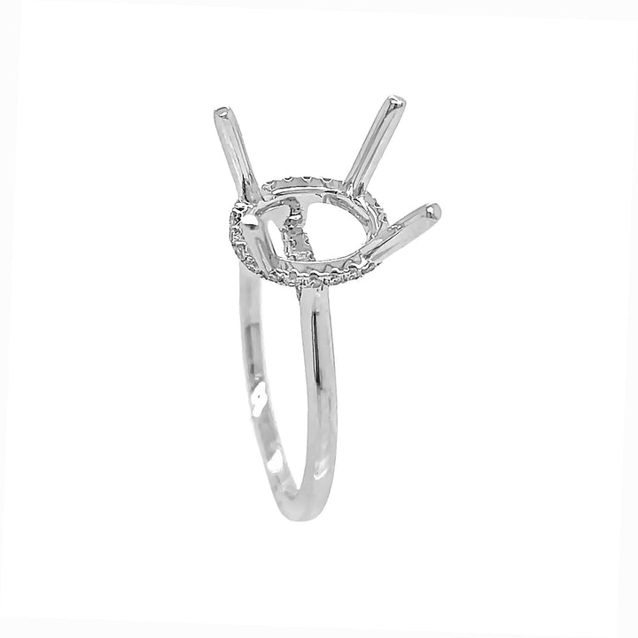 18kt White Gold Diamond Semi-mount