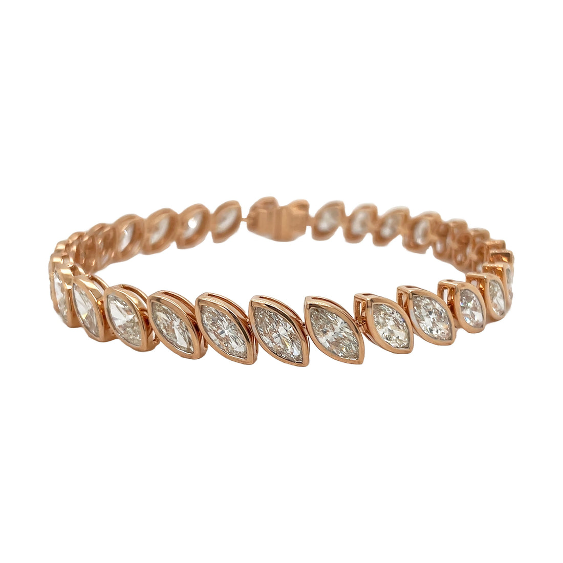 18kt Rose Gold Diamond Tennis Bracelet