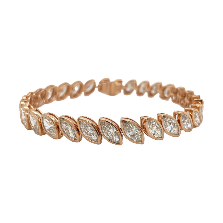 18kt Rose Gold Diamond Tennis Bracelet