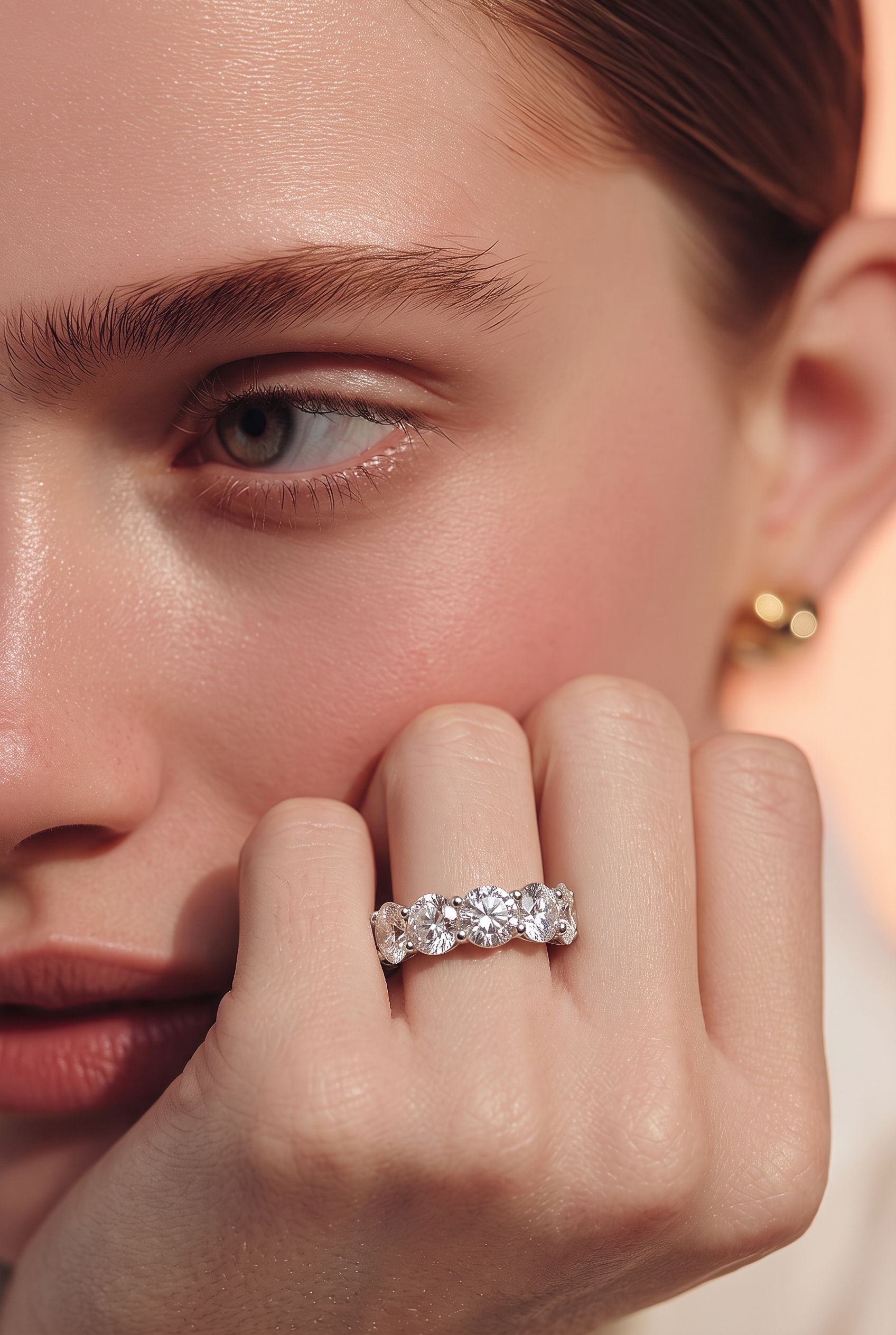 Platinum Lab Diamond Eternity Band