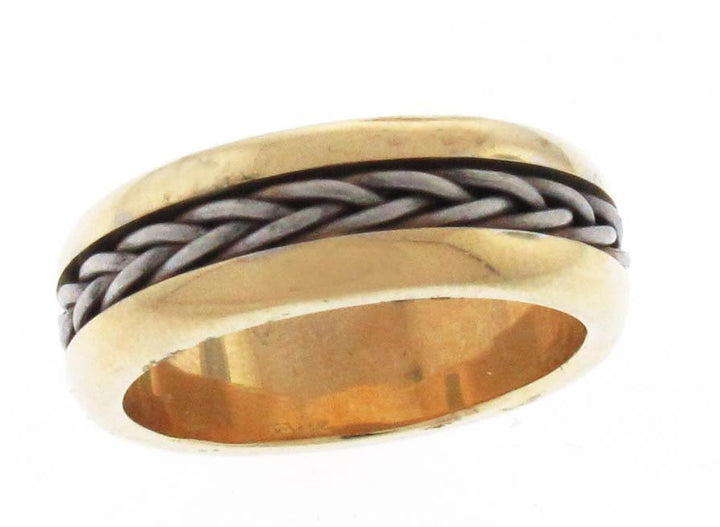 14kt White And Yellow Gold Wedding Band