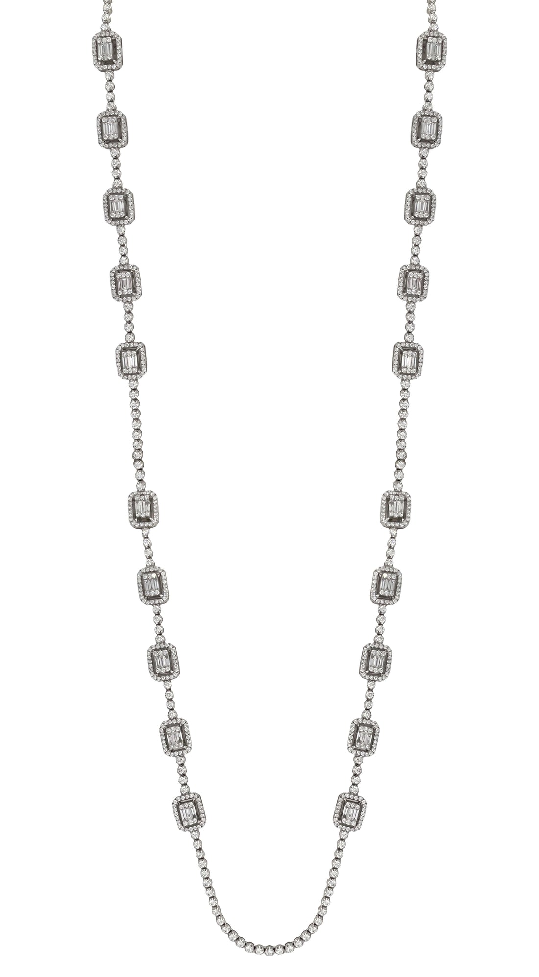 18kt White Gold Diamond Necklace