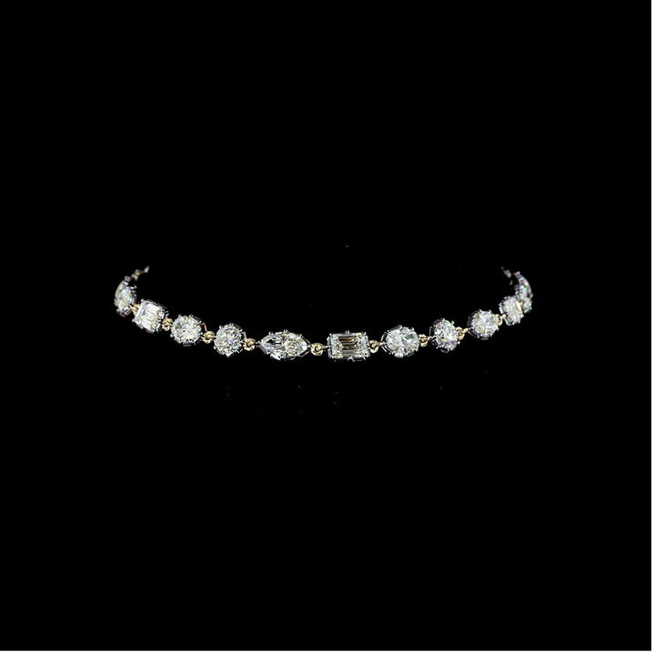 14kt Yellow And Black Gold Lab Diamond Bracelet