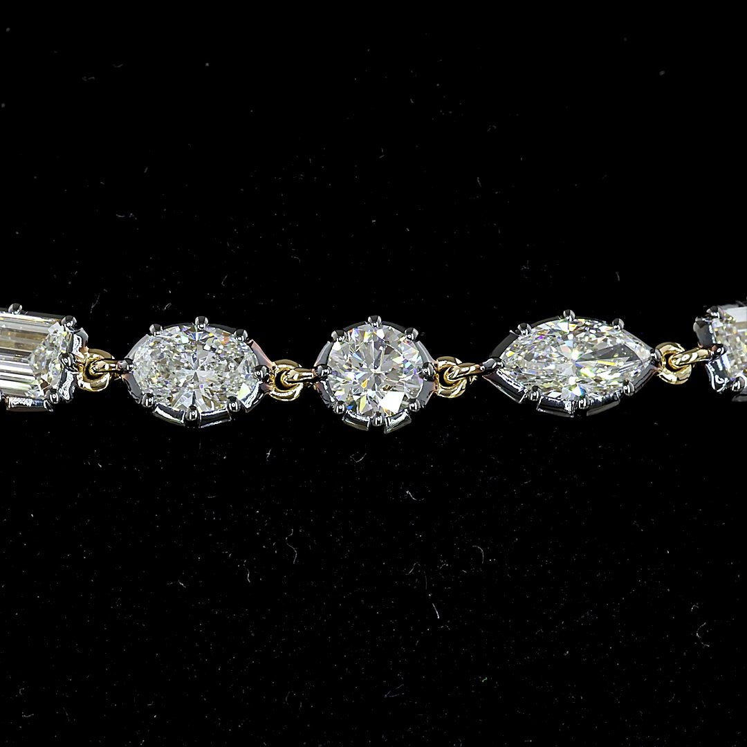 14kt Yellow And Black Gold Lab Diamond Bracelet