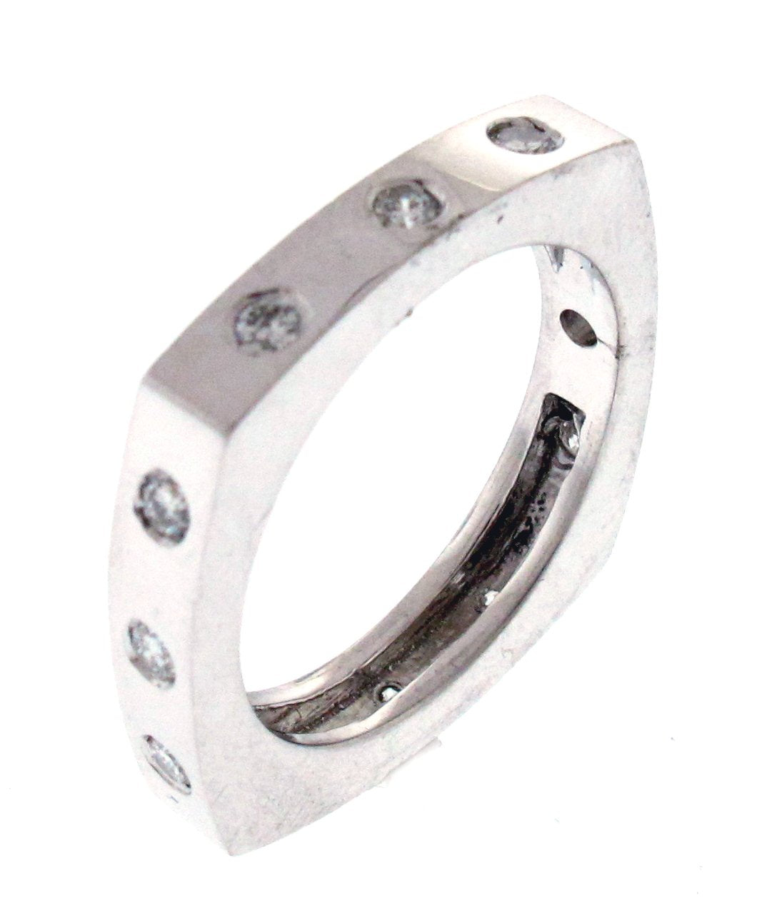 14kt White Gold Diamond Band