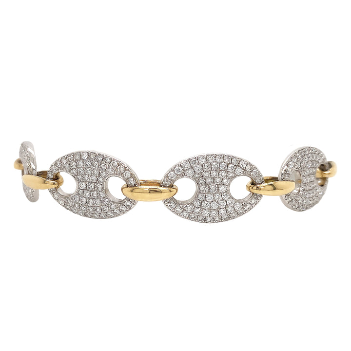18kt Yellow And White Gold Diamond Bracelet