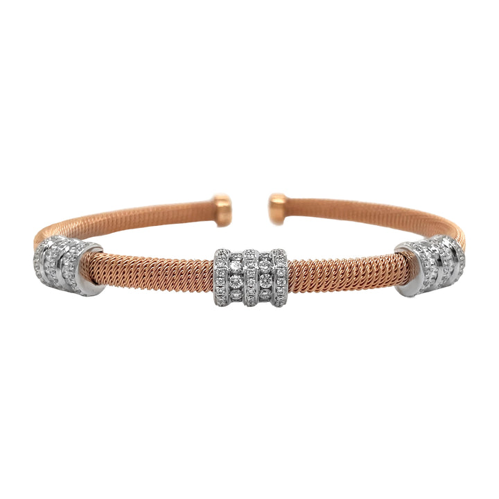 18kt Rose Gold Diamond Bangle