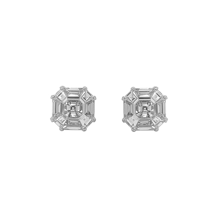 18kt White Gold Diamond Studs
