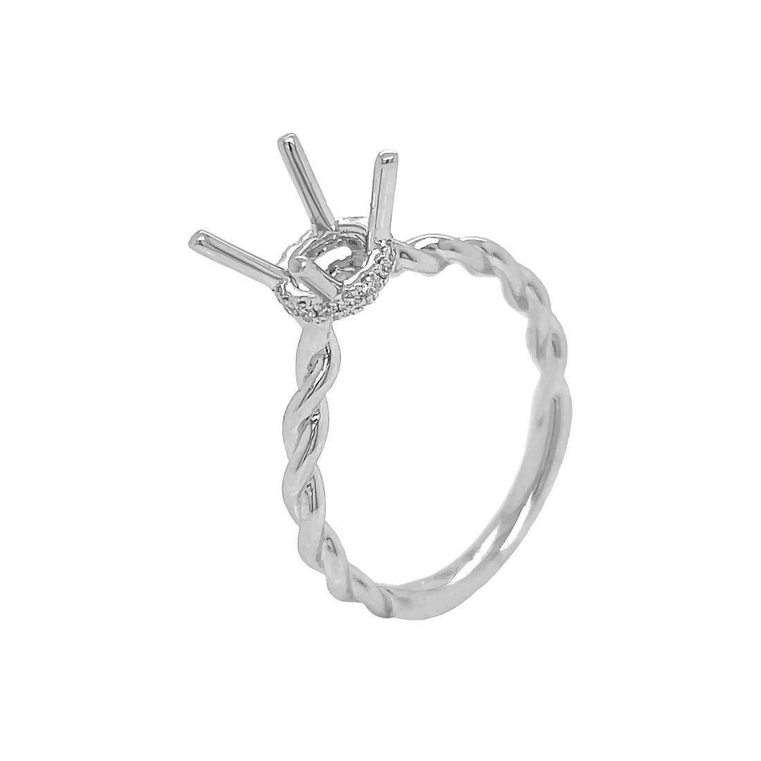 18kt White Gold Diamond Semi-mount