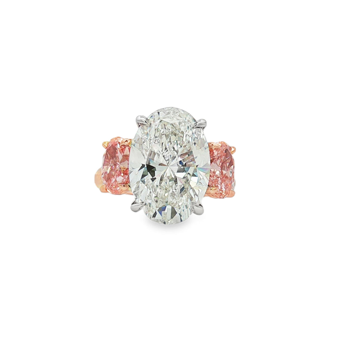 14kt Rose And White Gold Lab Diamond Ring